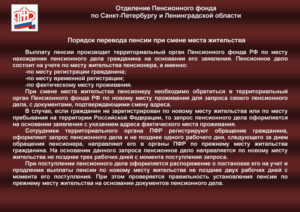 Процедура перевода льгот при смене места жительства