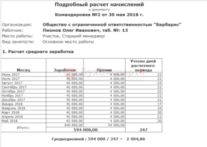 Годовая премия в расчете среднего заработка при командировки примеры