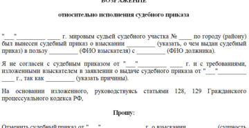 Как правильно написать возражение на определение суда по кредиту