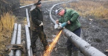 Строительство сельского газопровода